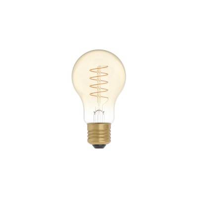 LED Gouden LED Carbon Filament lamp C03 Gebogen Spiraal Filament Drop A60 4W E27 Dimbaar 1800K