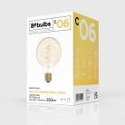 LED Golden Light Bulb Carbon Line Curved Spiral Filament Globe G95 4W 250Lm E27 1800K Dimmable - C06