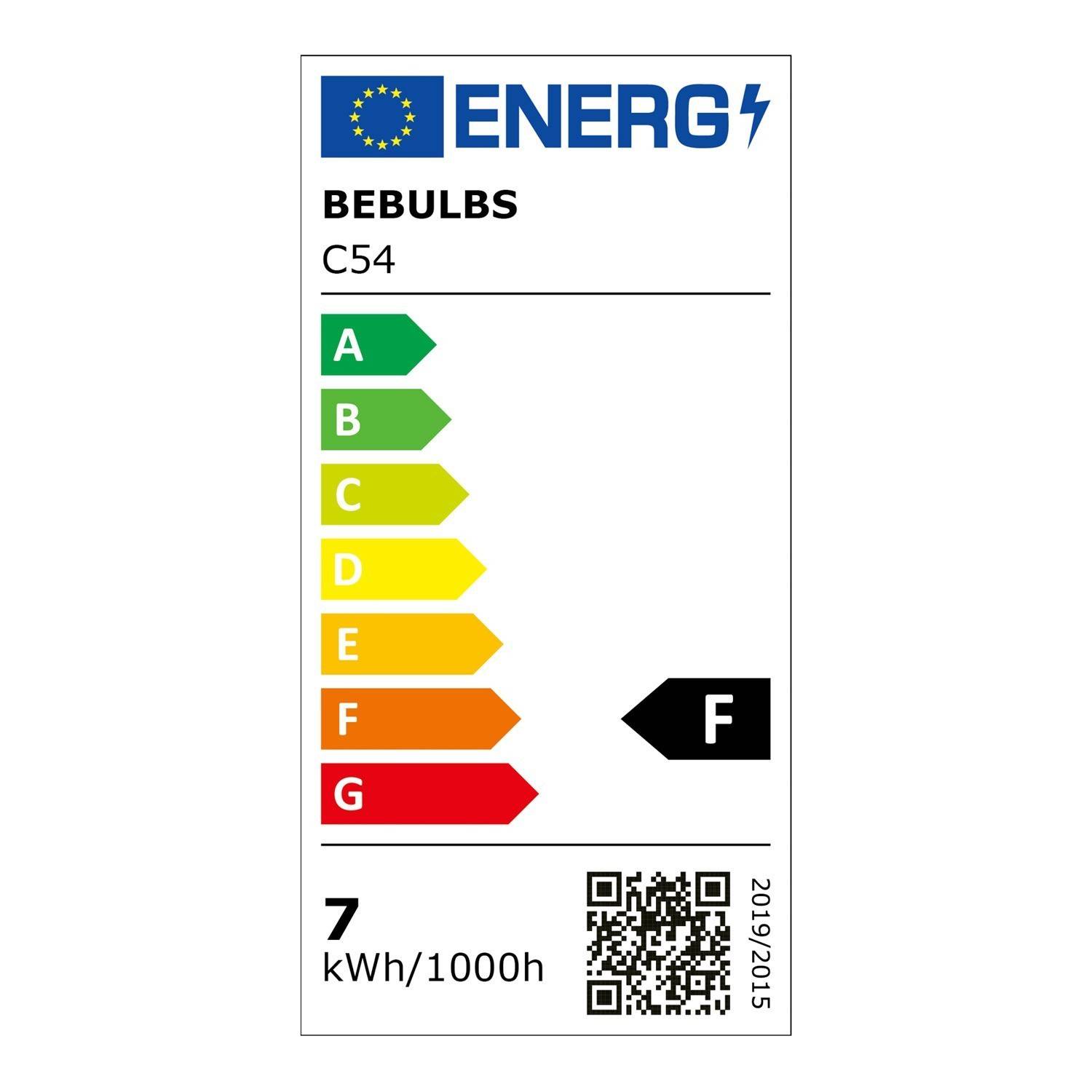 Bec LED cu filament de carbon în formă de sârmă din aur, model Edison ST64, cu puterea de 7W și 640 de lumeni, cu soclu E27, cu 