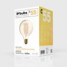 Lâmpada LED Dourada C55 Linha Carbono  Filamento Vertical Globo G95 7W E27 Regulável 2700K