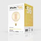 Bec cu LED cu filament din carbon, cu lumină aurie, tip glob G125 7W 640Lm E27 2700K, reglabil - C56