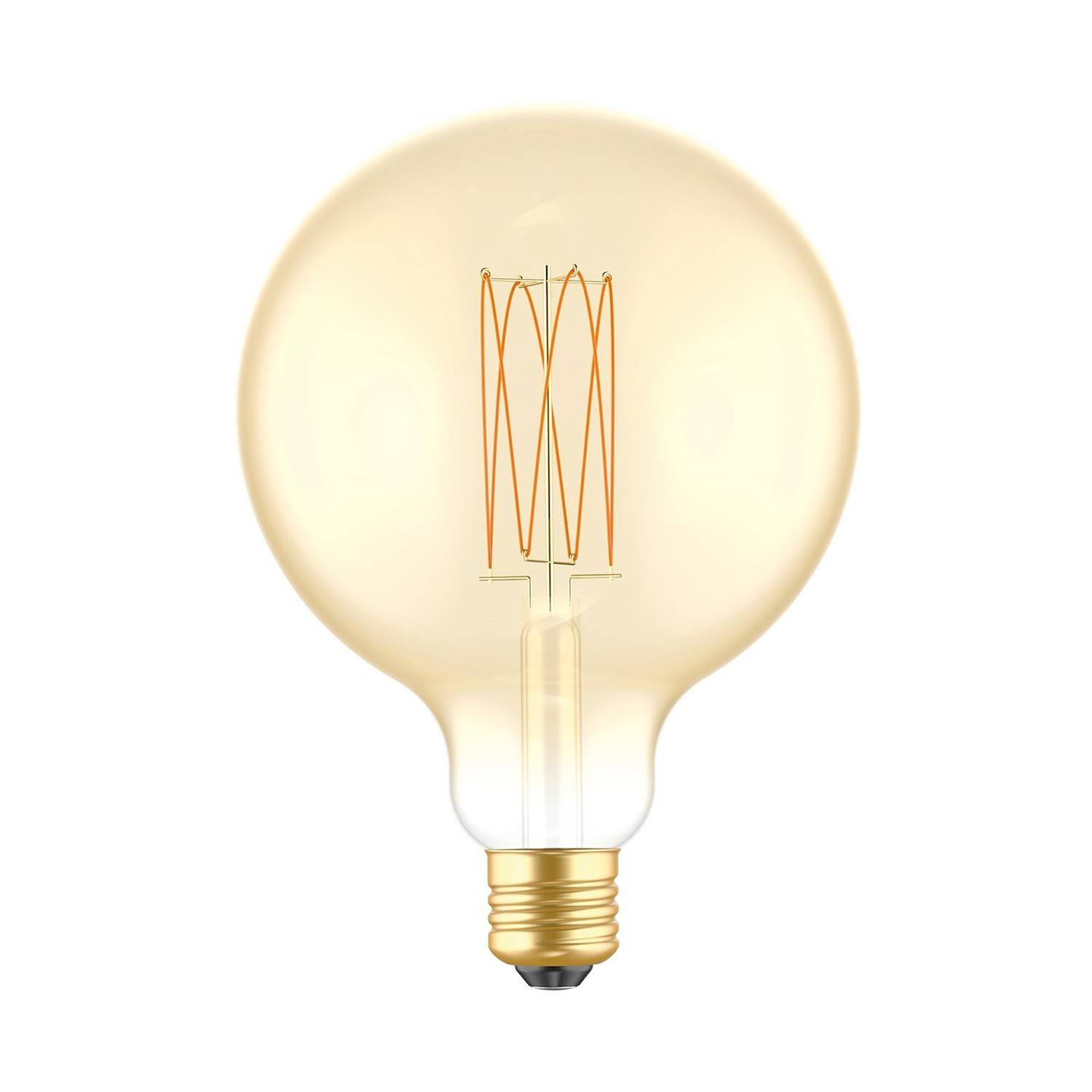 Złota żarówka LED Carbon Line filament pionowy Kula G125 7W 640Lm E27 2700K Ściemnialna - C56