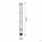 C57 T32X300 gyllene LED-lampa Carbon Line Vertikal Filamenttråd 7W E27 Dimbar 2700K