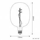 LED Glühbirne Gold Ellipse 170 8,5W 806Lm E27 2200K Dimmbar - H04