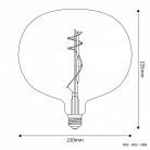 LED Smoky Light Bulb Ellipse 220 10W 470Lm E27 1800K Dimmable - H08