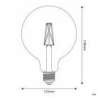 Bec LED cu efect de porțelan, CRI 95 G125 7W 640Lm E27 2700K Dimmable - P04