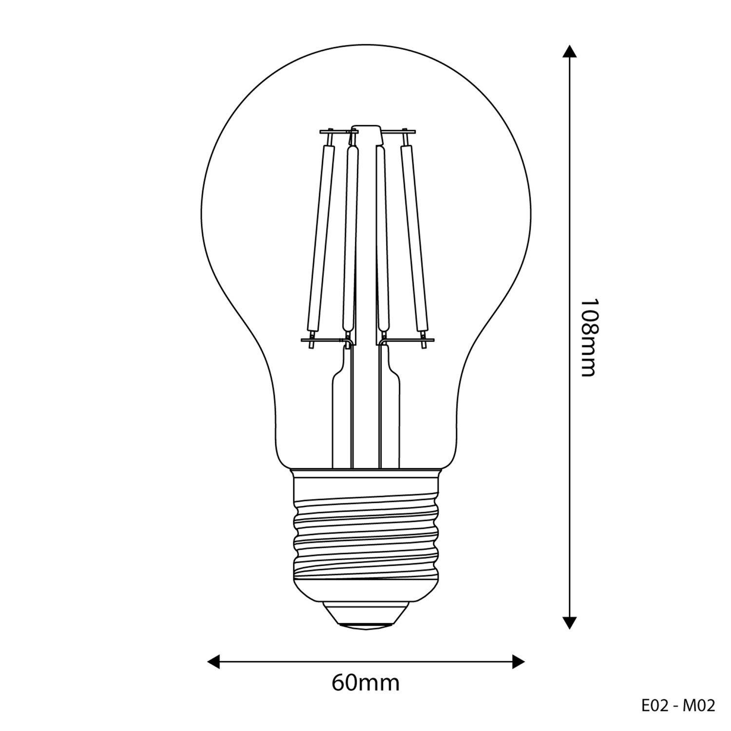 Dropp A60 Transparent LED-lampa 4W 470Lm E27 2700K - E02