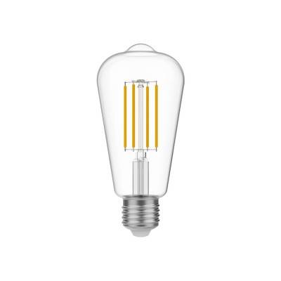 Edison ST64 gennemsigtig LED-lampe 7W 806Lm E27 3500K dæmpbar - N02