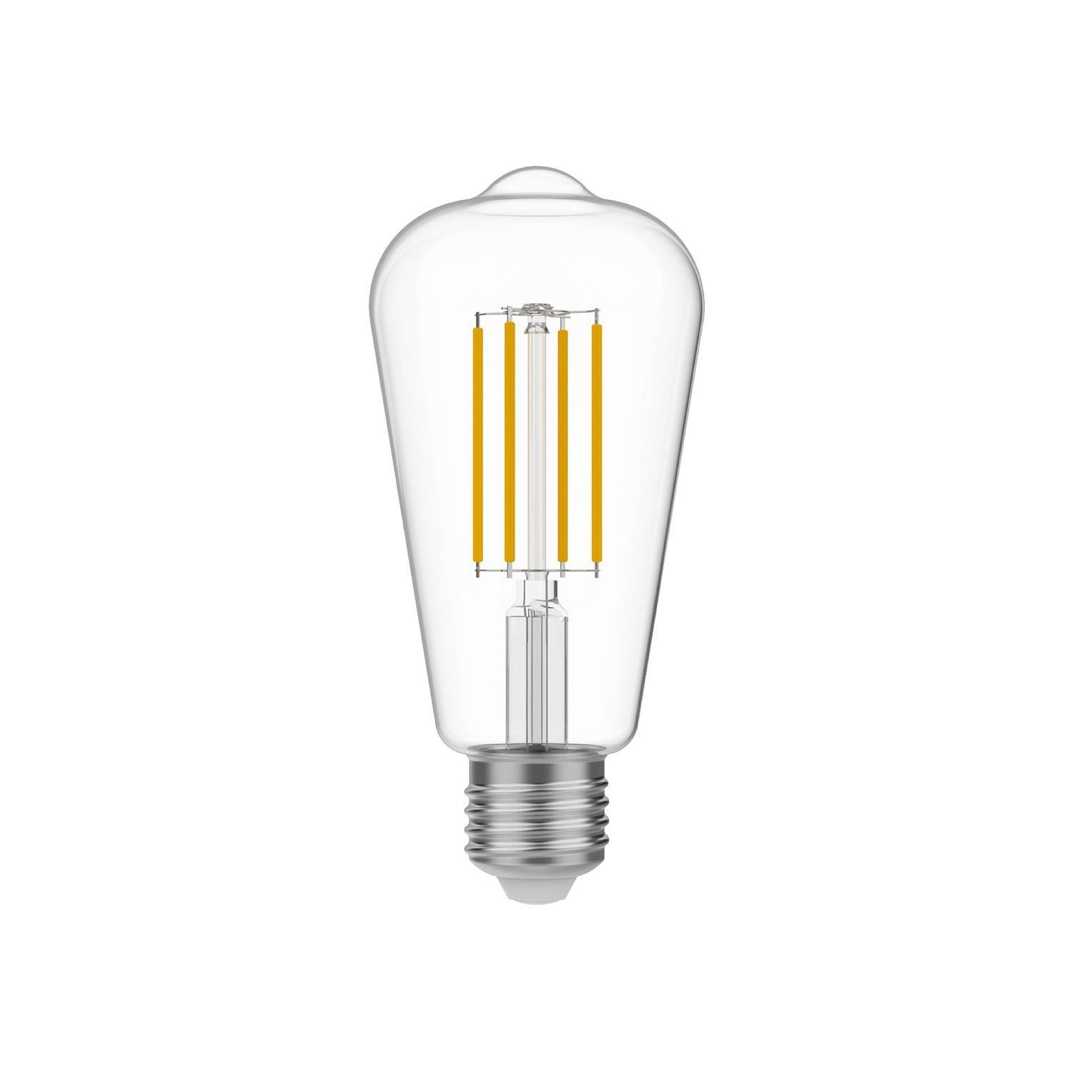 Edison ST64 gennemsigtig LED-lampe 7W 806Lm E27 3500K dæmpbar - N02