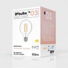 Bec cu LED transparent, glob G95, 7W, 806Lm, E27, 3500K, reglabil - N03