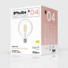 Żarówka LED duża kula G125 przezroczysta 7W 806Lm E27 3500K ściemnialna - N04