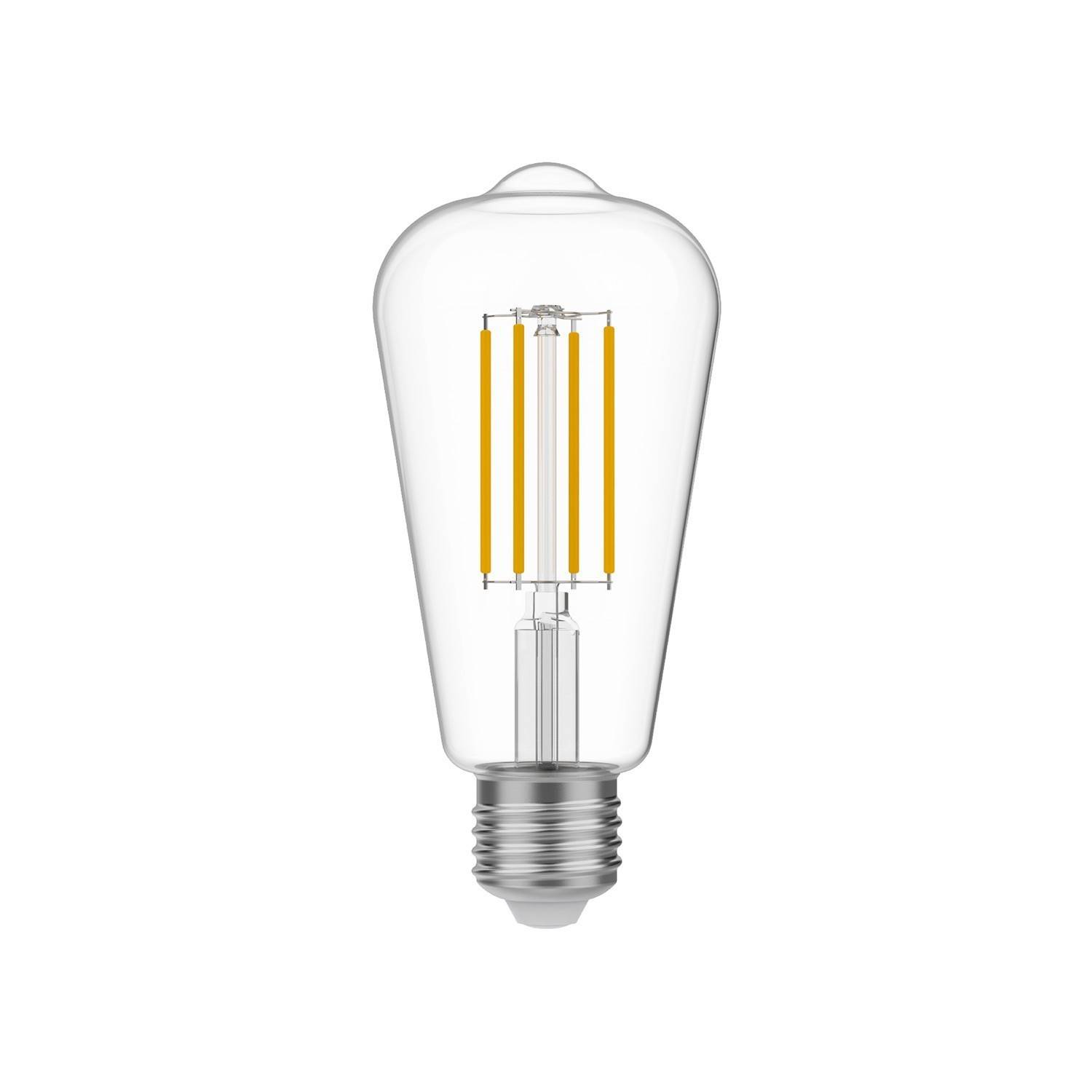 Edison ST64 Transparent LED-lampa 7W 806Lm E27 2700K Dimbar - T02