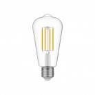 Bec LED transparent Edison ST64 7W 806Lm E27 2700K cu intensitate reglabilă - T02