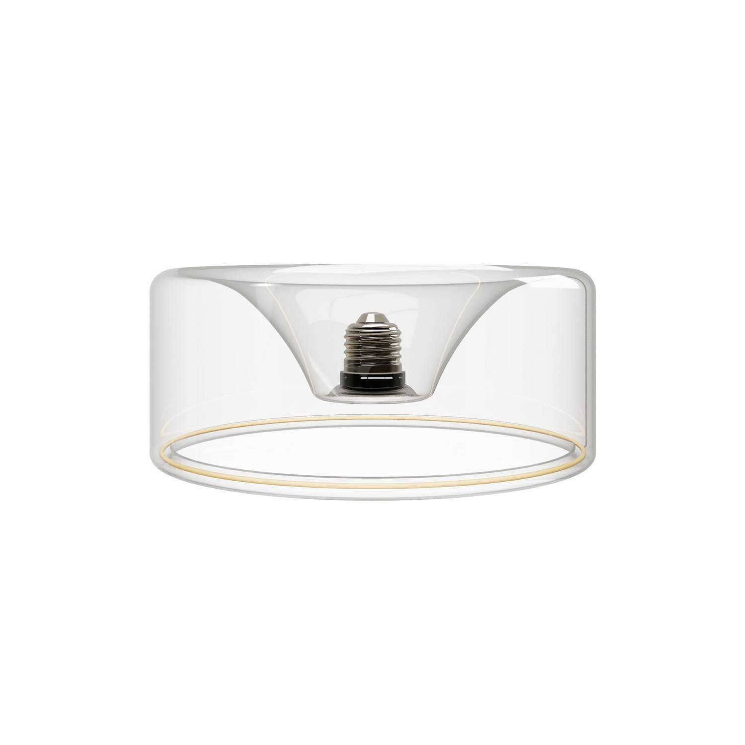 LED Glühbirne Ghost Line Recessed Donut 195x83, transparent 6W 500Lm E27 2200K dimmbar - G02