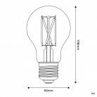 Bec LED cu efect de porțelan CRI 95 A60 7W 640Lm E27 2700K Dimmabil - P06