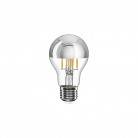 LED Halve Bol Zilver Drop A60 7W 650Lm E27 2700K Dimbaar - A02