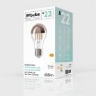 Lampa cu LED în formă de jumătate de sferă din cupru, tip bec A60 7W 650Lm E27 2700K, reglabilă - A22