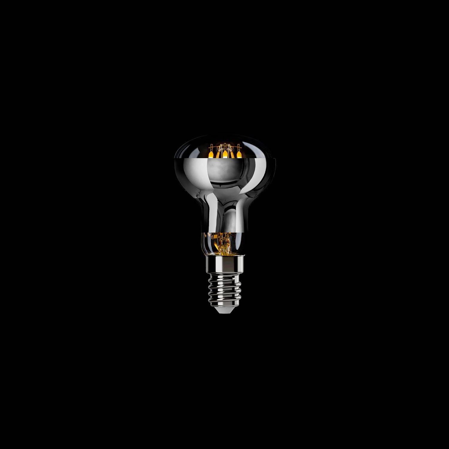 Bec LED pentru oglindă de culoare argintie, tip R50, 4W, 470Lm, soclu E14, 2700K, reglabil - A06