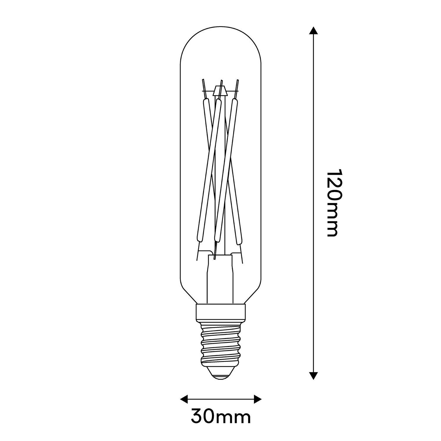 Lampă LED albă mată tubulară 4,8W 470Lm E14 2700K reglabilă - A07