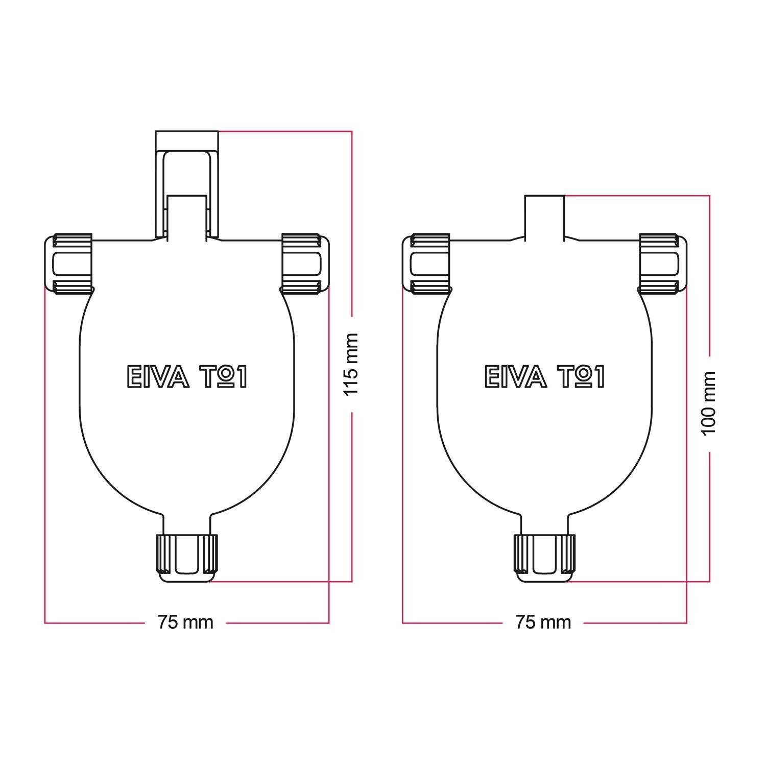 EIVA-3, 3-way outdoor IP65 snap-in joint