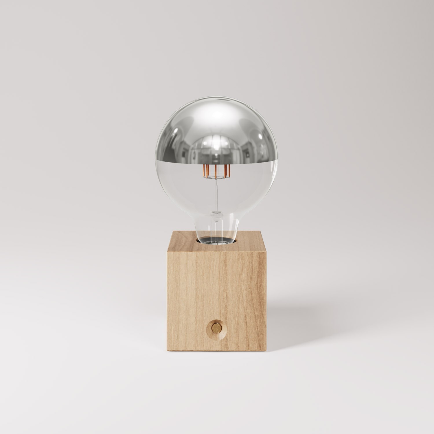 Ładowalna lampa stołowa Cabless03 z żarówką Globe Silver