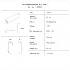 Lampă portabilă și reîncărcabilă Cabless03 cu bec glob argintiu semi-sferă