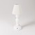 Portable and rechargeable Cabless14 Lamp with droplet bulb and lampshade