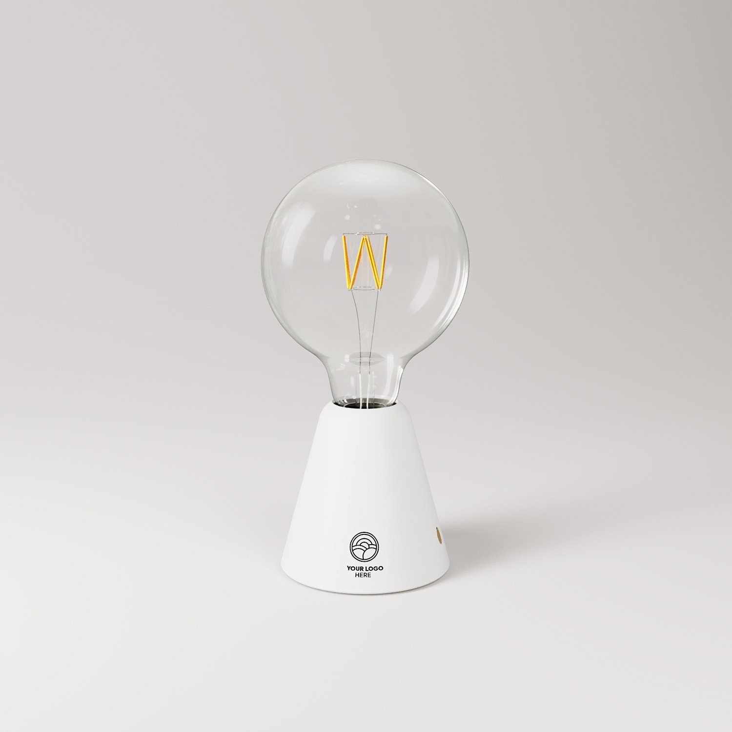 Cabless01 nabíjateľná prenosná lampa so žiarovkou - možnosť prispôsobenia (min. 20 kusov)