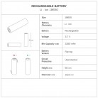 Lâmpada portátil recarregável Cabless11 com lâmpada - personalizável (mínimo 20 peças)
