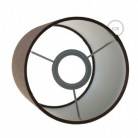 Fermaluce Metal cu abajur cilindric, Ø 15cm h18cm, aplica metalică de tavan sau perete cu finisaj metalic.