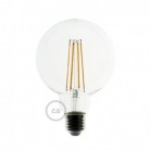 Pendant lamp with textile cable and monochrome metal details - Made in Italy - Bulb included