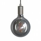 Pendant lamp with textile cable and metal details - Made in Italy - Bulb included