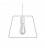 Pendant lamp with textile cable, Duedì Base lampshade and metal details - Made in Italy - Bulb included