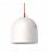 Pendant lamp with textile cable and lampshade Bell M in ceramic - Made in Italy - Bulb included