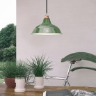 Pendant lamp with textile cable, Bistrot lampshade and metal details - Made in Italy - Bulb included
