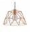 Pendant lamp with textile cable, Dome lampshade and metal details - Made in Italy - Bulb included