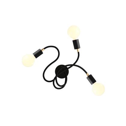 Lampa Flex 60 de perete sau de tavan oferă lumină difuză flexibilă cu becul LED G95.