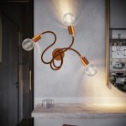 Lampa Flex 60 de perete sau de tavan oferă lumină difuză flexibilă cu becul LED G95.