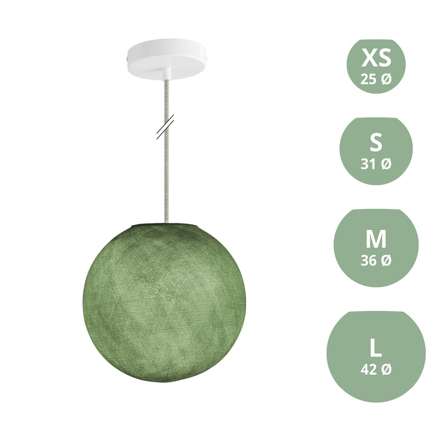 Suspension Lamp with Sphere sjenilom