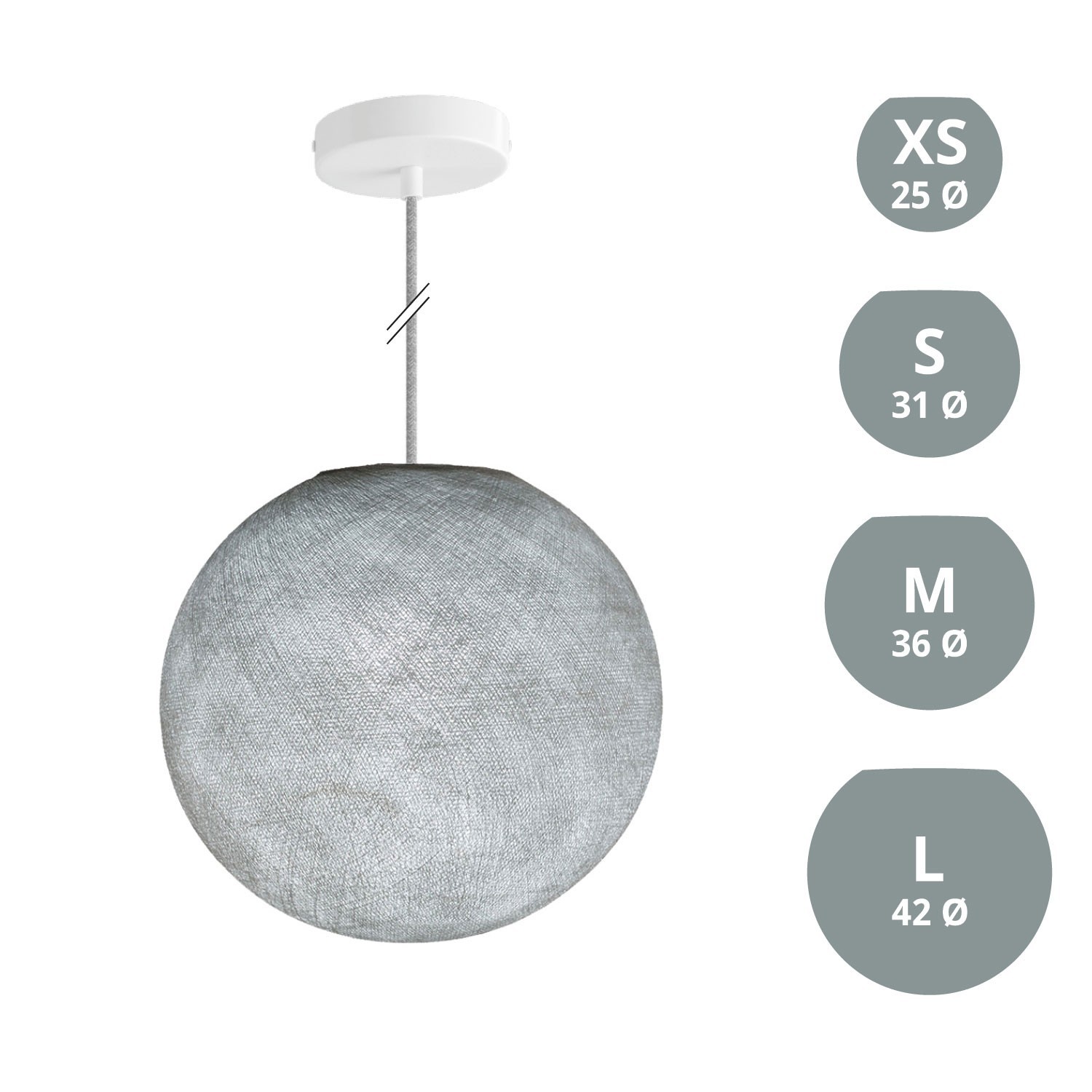 Suspension Lamp with Sphere sjenilom