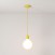 Pendant lamp with textile cable and coloured porcelain details - Made in Italy - Bulb included