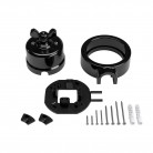 Switch/Diverter kit with butterfly nut and base for Creative-Tubes in black porcelain