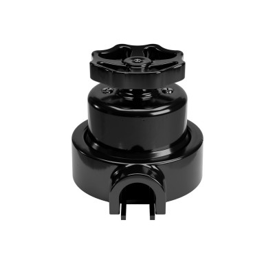 Switch/Diverter kit with knob and base for Creative-Tubes in black porcelain
