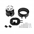 Switch/Diverter kit with knob and base for Creative-Tubes in black porcelain