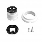 Switch/Diverter kit with knob and base in white porcelain