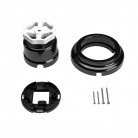 Switch/Diverter kit with knob and base in black porcelain