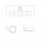 Porcelain base for electrical socket and switch/diverters compatible with Creative-Tubes - from 1 to 4 outputs