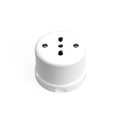 Porcelain Italian 10/16A wall socket