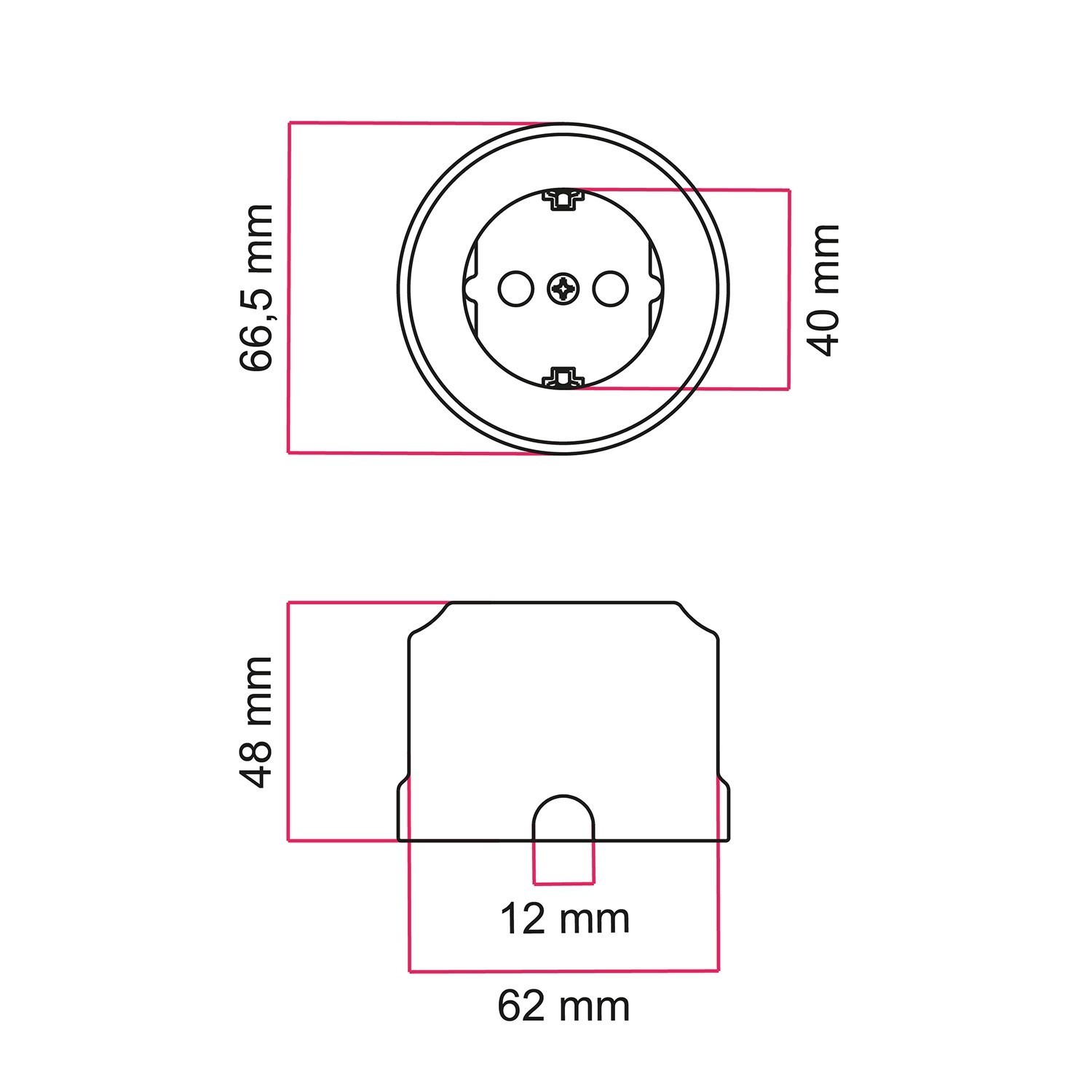 Porseleinen Schuko stopcontact