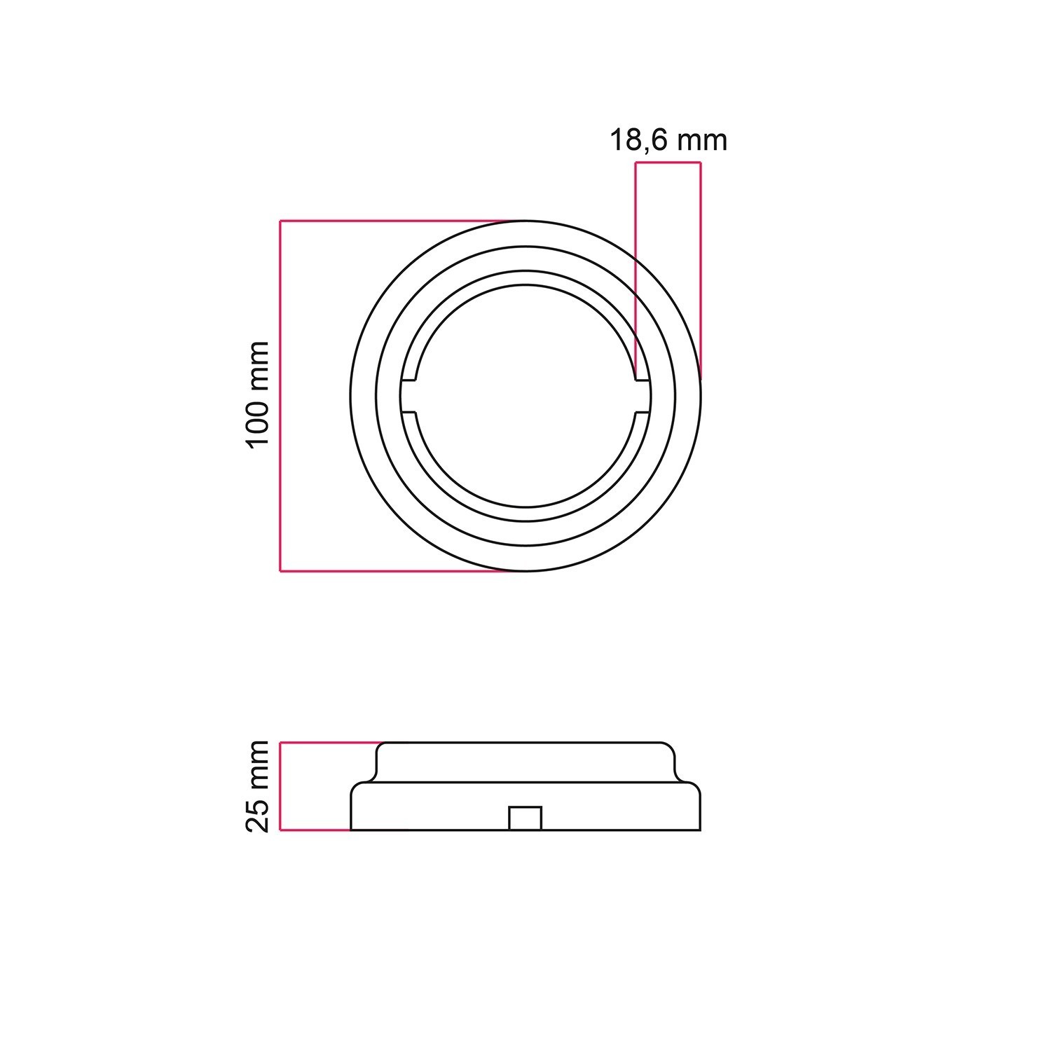 Base em porcelana para tomada elétrica e interruptor / comutador